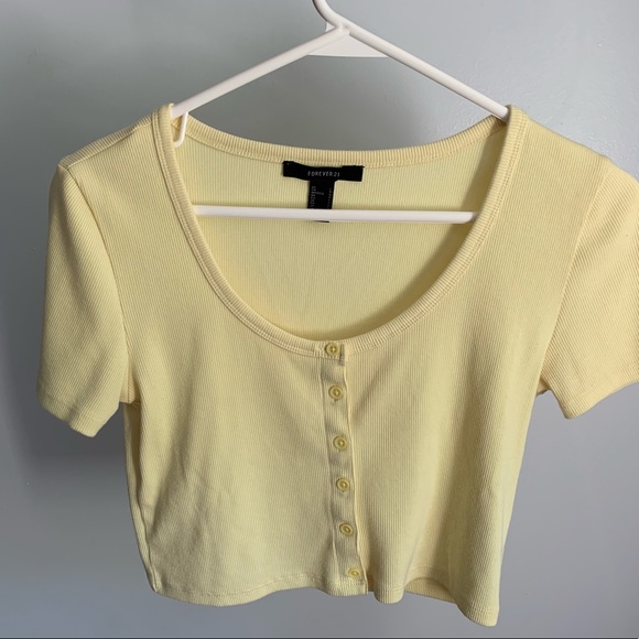 Yellow forever 21 crop top - Picture 2 of 5